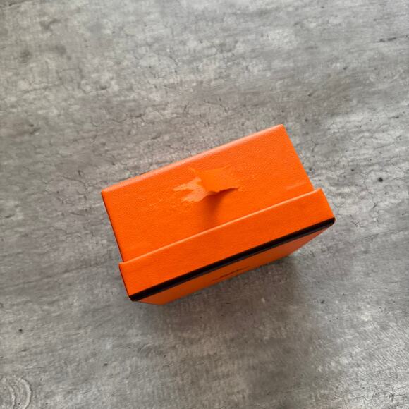 HERMES Evelyne Aluminum Sunset Black Cuff Matte H Logo Bracelet with Box Bag - Picture 10 of 11